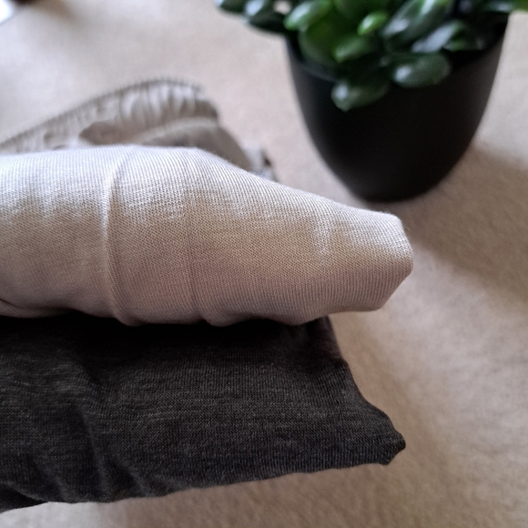 New! Natori Lounge Pants Size Large Beige Grey PJ Pants Casual Neutral Relaxed - Picture 10 of 11